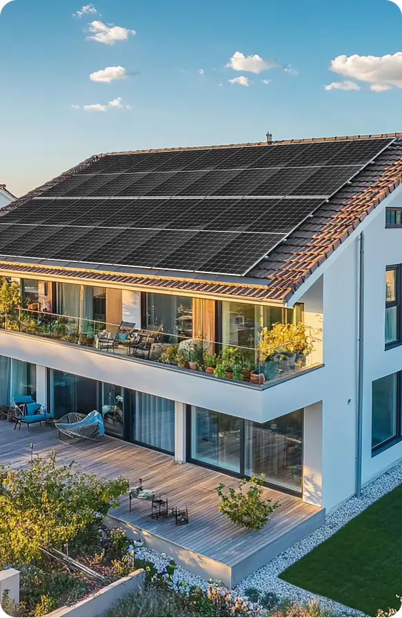 A 6.6 kilowatt solar energy system on a residential rooftop